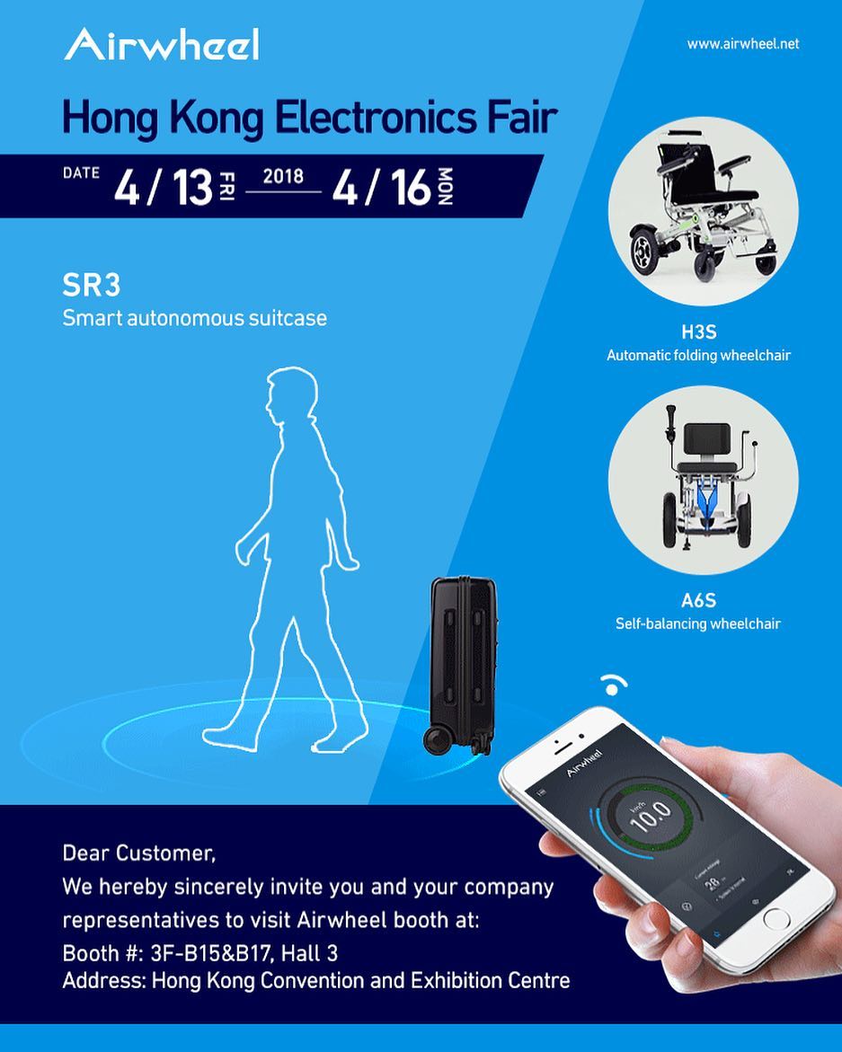 Airwheel SR5 auto-following suitcase